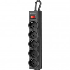 Мережевий фільтр 5 0м Defender ES largo 5 розеток чорний (994990)