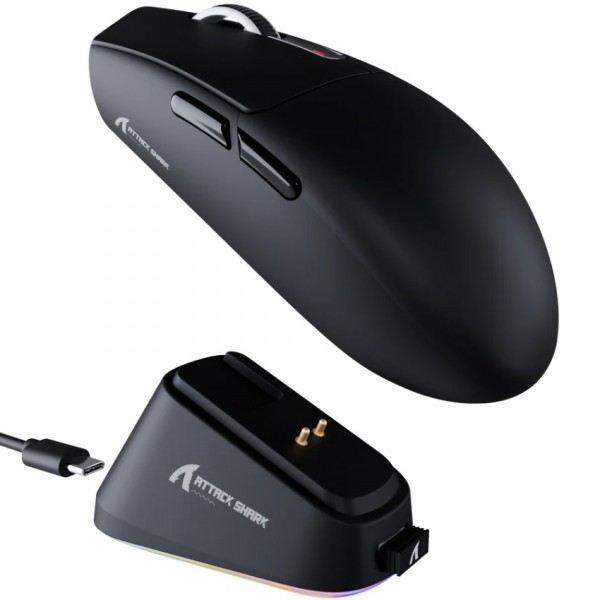 Мишка Attack Shark G3 PRO Wireless/Bluetooth 25000dpi. (PAW3311) 6кн. Black (G3PROB_AS)
