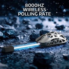 Мишка Attack Shark R2 Wireless/Bluetooth 42000dpi. (PAW3950) 6кн. Silver gray (R2SGR_AS)