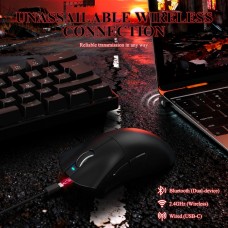 Мишка Attack Shark V3Pro Ultra-Light Wireless/Bluetooth 25000dpi. (PAW3311) 6кн. Black (V3PROB_AS)
