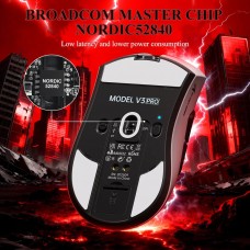 Мишка Attack Shark V3Pro Ultra-Light Wireless/Bluetooth 25000dpi. (PAW3311) 6кн. Black (V3PROB_AS)