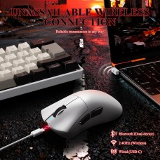 Мишка Attack Shark V3Pro Ultra-Light Wireless/Bluetooth 25000dpi. (PAW3311) 6кн. White (V3PROW_AS)
