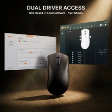 Мишка Attack Shark V8 Ultra-Light Wireless/Bluetooth 42000dpi. (PAW3950MAX) 6кн. Black (V8B_AS)