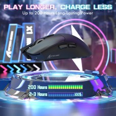 Мишка Attack Shark X1 Wireless/Bluetooth 40000dpi. (PAW3395PRO) 6кн. Black (X1B_AS)
