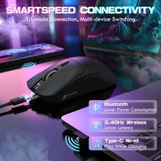 Мишка Attack Shark X1 Wireless/Bluetooth 40000dpi. (PAW3395PRO) 6кн. Black (X1B_AS)