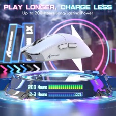 Мишка Attack Shark X1 Wireless/Bluetooth 40000dpi. (PAW3395PRO) 6кн. White (X1W_AS)