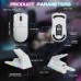 Мишка Attack Shark X1 Wireless/Bluetooth 40000dpi. (PAW3395PRO) 6кн. White (X1W_AS)