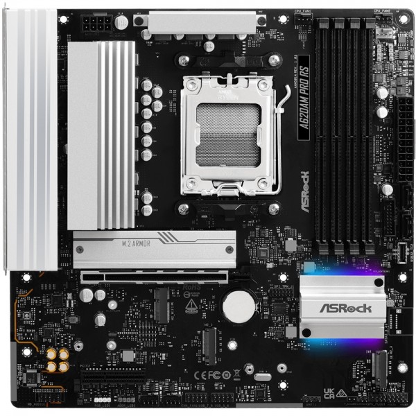 ASRock A620AM PRO RS (AM5/A620A, 4*DDR5, PCIex16, DP/HDMI, 2xSATA, 3xM.2, 2.5GLan, 8ch, mATX) (A620AM PRO RS)