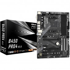 ASRock B450 PRO4 R2.0 (AM4/B450, 4*DDR4, PCIex16, DP, HDMI, VGA, 6xSATA, M.2,GLan, 8ch, ATX) (B450 PRO4 R2.0)