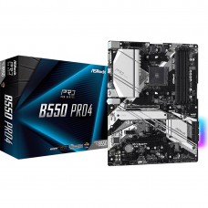 ASRock B550 Pro4 (AM4/B550, 4*DDR4, 2xPCIex16, HDMI/VGA, 6xSATA, 3xM.2, GLan, 7.1ch, ATX) (B550 Pro4)