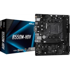 ASRock B550M-HDV (AM4/B550, 2*DDR4, PCIex16, DVI/HDMI/VGA, 4xSATA, M.2, GLan, 7.1ch, mATX) (B550M-HDV)