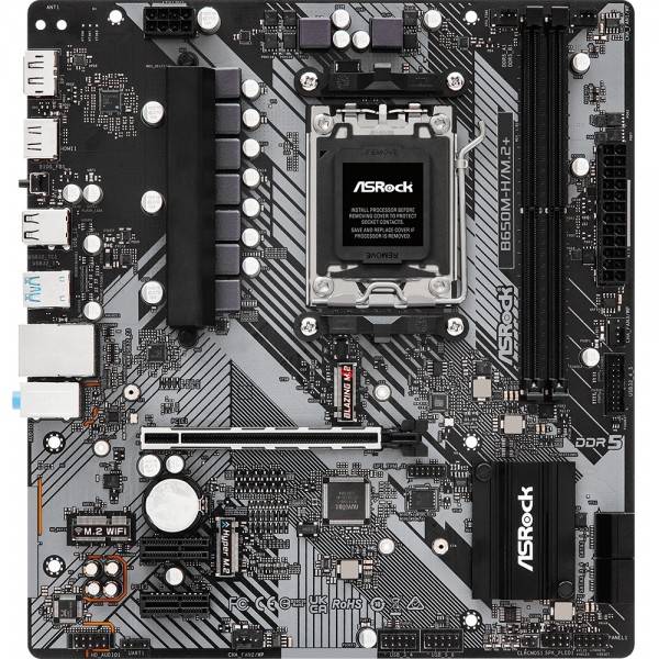 ASRock B650M-H/M.2+ (AM5/B650, 2*DDR5, PCIex16, DP/HDMI, 4xSATA, 2xM.2, GLan, 7.1ch, mATX) (B650M-H/M.2+)