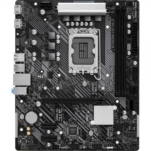 ASRock B760M-H2/M.2 (1700/B760, 2*DDR5, 1xPCIex16, 4xSATA, 2xM.2, GLan, 7.1ch, mATX) (B760M-H2/M.2)