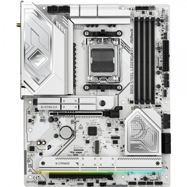 ASRock B850 Steel Legend WiFi (AM5/B850, 4*DDR5, 2xPCIex16, HDMI, 4xSATA,4xM.2, 2.5GLan, ATX) (B850 Steel Legend WiFi)