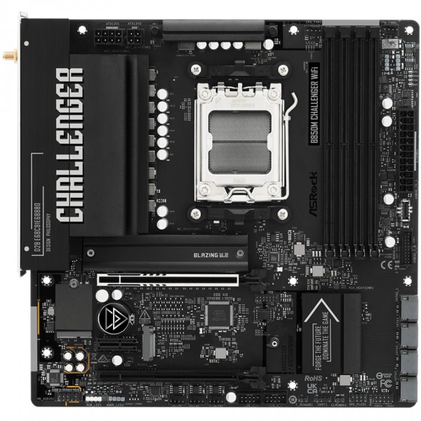 ASRock B850M CHALLENGER WIFI (AM5/B850, 4*DDR5, 2xPCIex16, HDMI/DP, 4xSATAІІІ,2xM.2, 2.5GLan, mATX) (B850M CHALLENGER WIFI)