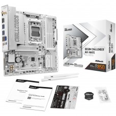 ASRock B850M CHALLENGER WIFI WHITE (AM5/B850, 4*DDR5, 2xPCIex16, HDMI, 4xSATA,2xM.2, 2.5GLan, mATX) (B850M CHALLENGER WIFI WHI)