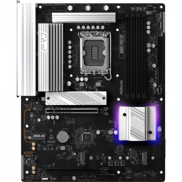 AsRock B860 Pro RS (1851/B860, 4*DDR5, 2*PCIex16, HDMI/DP, 4xSATA, 3xM.2, 2.5Glan, 7.1ch, ATX) (B860 Pro RS)
