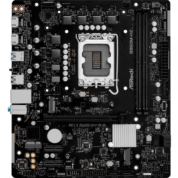 AsRock B860M-H2 (1851/B860, 2*DDR5, PCIex16, 2xHDMI, 4xSATA, 2xM.2, Glan, 7.1ch, mATX) (B860M-H2)