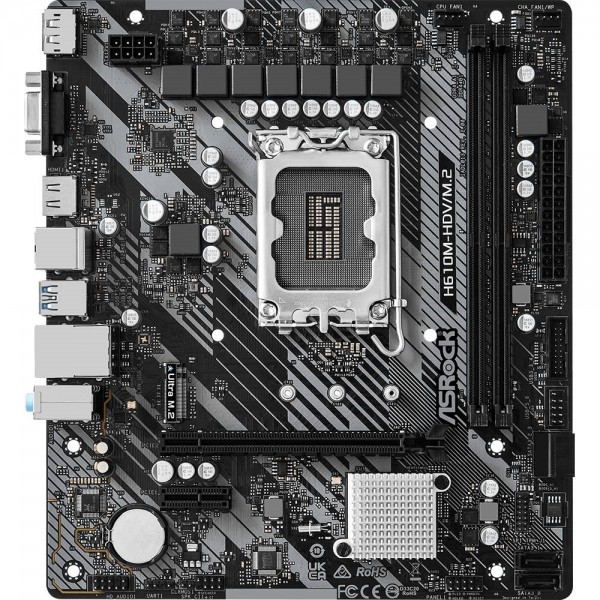 ASRock H610M-HDV/M.2 R2.0 (1700/H610, 2*DDR4, 1xPCIex16, HDMI/DVI/VGA, 4xSATA, M.2, GLan, 7.1ch,mATX (H610M-HDV/M.2 R2.0)