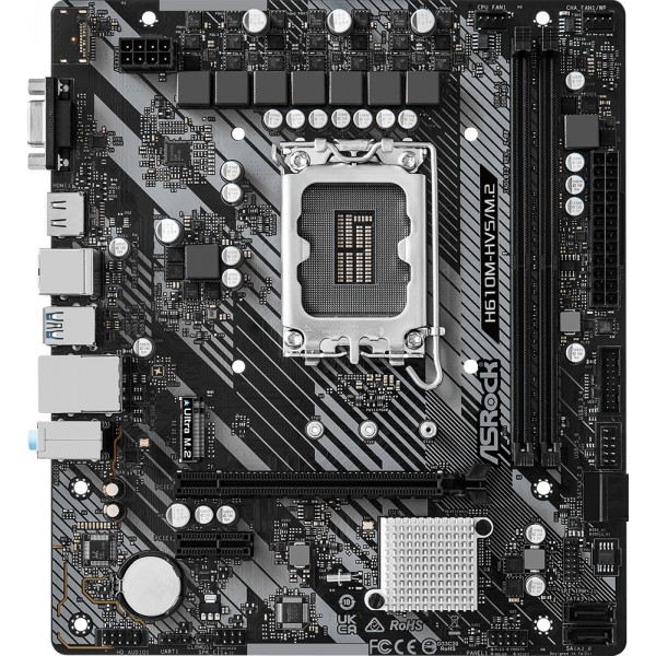 ASRock H610M-HVS/M.2 R2.0 (1700/H610, 2*DDR4, 1xPCIex16, HDMI/VGA, 4xSATA, M.2, GLan, 7.1ch, mATX (H610M-HVS/M.2 R2.0)