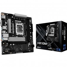 AsRock H810M-X (1851/H810, 2*DDR5, PCIex16, HDMI/DP/VGA, 4xSATA, M.2, 2.5Glan, 7.1ch, mATX) (H810M-X)