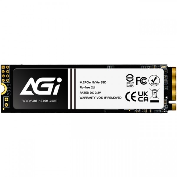 SSD 1Tb AGI AI298 M.2 2280 PCIe Gen 3x4 NVMe 1.3 3D NAND, Retail (AGI1T0GIMAI298)