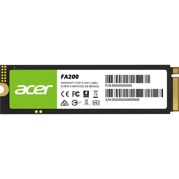 SSD 2Tb Acer FA200 M.2 2280 PCIe Gen 4x4 NVMe 2.0 3D NAND, Retail (BL.9BWWA.125)