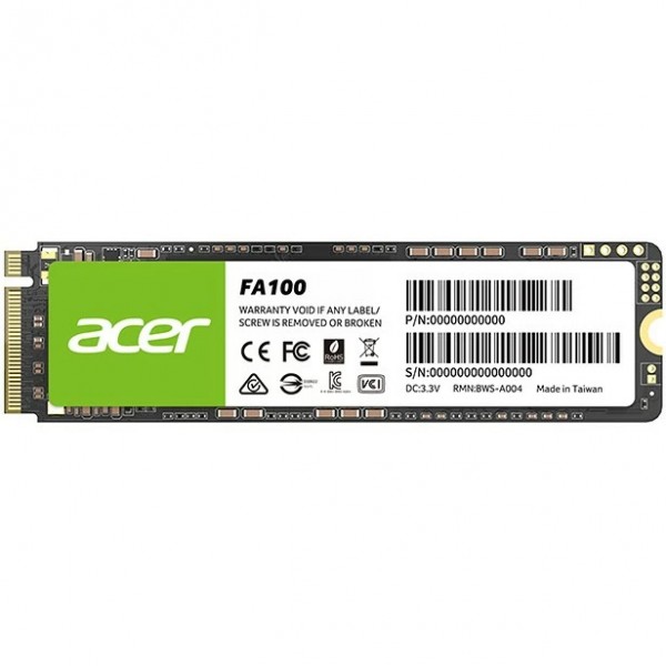 SSD 512Gb Acer FA100 M.2 2280 NVMe 1.4 PCIe Gen 3x4 3D NAND, Retail (BL.9BWWA.119)