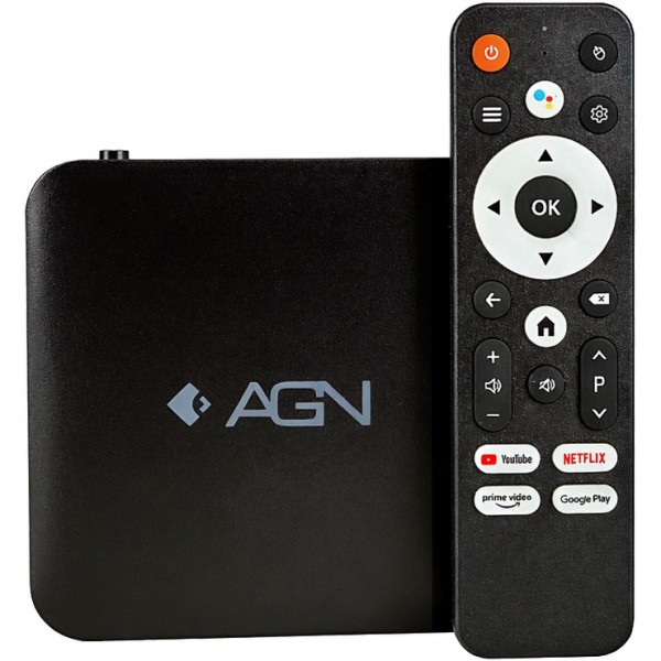 TV Медіаплеєр AGN Media Box Base 2/16Gb/ Amlogic S905L3/ Android 14/ WiFi 2.4G+5G/LAN:100M/ (AGNBASE216)