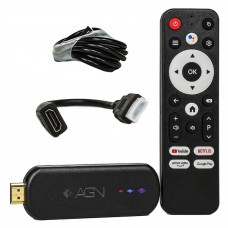 TV Медіаплеєр AGN Media Stick 2/16Gb/ Amlogic S905L3/ Android 14/ WiFi 2.4G+5G/ BT 5.4/ USB2.0/ чорн (AGNSTICK216)