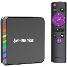 TV Медіаплеєр H96 MAX W2 4/64Gb/ Amlogic S905W2/ Android 11/ WiFi 2.4G+5G/BT:5.0/ LAN:100M/ чорний (W2_4GB/64GB)