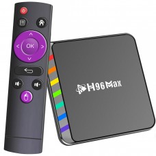 TV Медіаплеєр H96 MAX W2 4/64Gb/ Amlogic S905W2/ Android 11/ WiFi 2.4G+5G/BT:5.0/ LAN:100M/ чорний (W2_4GB/64GB)