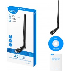 Адаптер WiFi Cudy WU1400, AC1300 Wi-Fi High Gain USB 3.0 Adapter (WU1400)