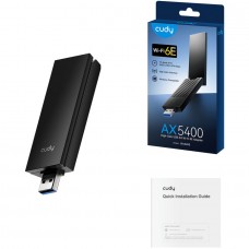 Адаптер WiFi Cudy WU5400, AX5400 Tri-Band Wi-Fi 6 / 6E USB 3.0 Adapter, 802.11ax/ac/a/b/g/n, 2402Mbp (WU5400)