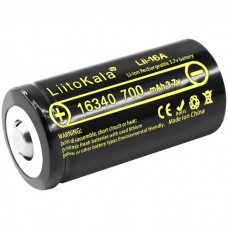 Акумулятор 16340 LiitoKala, Lii-16A, 700mAh, 3.7V li-ion battery, 1 pcs (Lii-16A (CR123A))