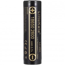 Акумулятор 18650 LiitoKala, Lii-26A, 2600mAh, 3.7V li-ion battery, 1 pcs, (Lii-26A)
