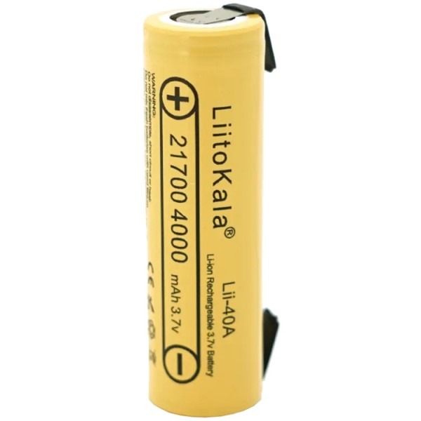 Акумулятор 21700 LiitoKala, 40A-N, 4000mAh, 3.7V li-ion battery, 1 pcs (40A-N)