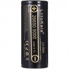 Акумулятор 26650 LiitoKala, Lii-50A-JT, 5000mAh, 3.7V li-ion battery, 1 pcs (Lii-50A-JT)