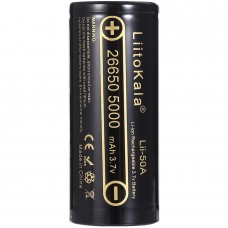 Акумулятор 26650 LiitoKala, Lii-50A, 5000mAh, 3.7V li-ion battery, 1 pcs (Lii-50A)