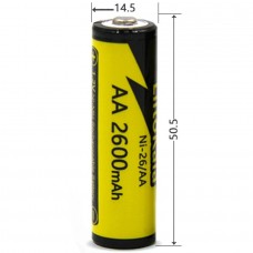 Акумулятор AA 2600mAh, 1.2V Ni-MH, rechargeable battery, LiitoKala, blister 4 pcs (Ni-26/AA-4B)
