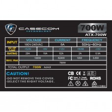 БЖ 700W Casecom, 120mm, 4хSATA, Bulk (CM 700 ATX)