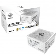 БЖ 850W ASRock SteelLegend White SL-850GW ATX 3.1 135mm, 80+ Gold, Fully Modular, Retail (SL-850GW)