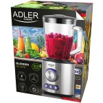 Блендер Adler AD 4078 стаціонарний 1700Вт/ 2 швидк./ Ice Crush/ чаша для змішування 1500мл/ срібляст (AD4078) Блендер Adler AD 4078 стаціонарний 1700Вт/ 2 швидк./ Ice Crush/ чаша для змішування 1500мл/ срібляст (AD4078)