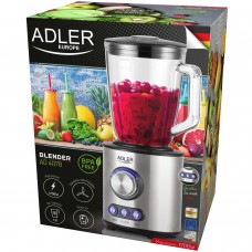 Блендер Adler AD 4078 стаціонарний 1700Вт/ 2 швидк./ Ice Crush/ чаша для змішування 1500мл/ срібляст (AD4078)