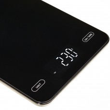 Ваги кухонні Adler AD 3177 black електронні/ 10кг/ г мл, унція/ USB type C/ автовимкнення/ скло (AD3177B)