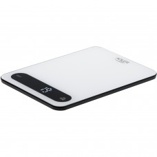 Ваги кухонні Adler AD 3177 white black електронні/ 10кг/ г мл, унція/ USB type C/ автовимкнення (AD3177WB)