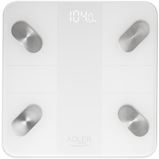 Ваги напольні Adler AD 8186 white електронні/ Smart/ 180кг/ 3хААА/ автовимкнення/ білі (AD8186W)