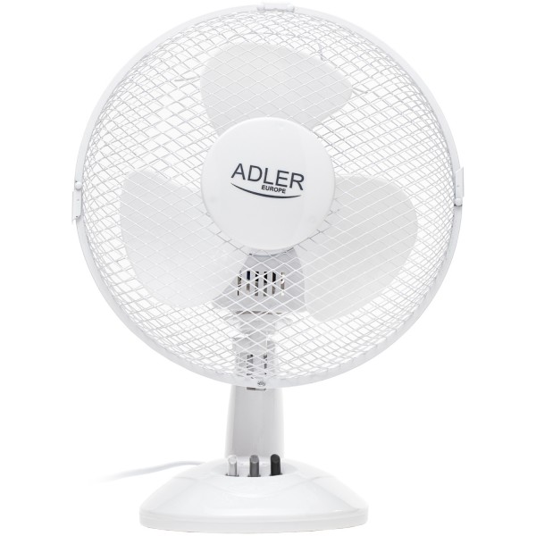 Вентилятор AdlerAD 7302 white настільний/ 45Вт/ D=23см/ автоповорот/ білий (AD7302)