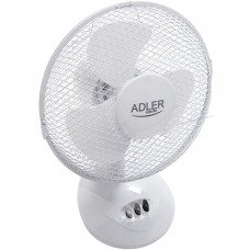 Вентилятор AdlerAD 7302 white настільний/ 45Вт/ D=23см/ автоповорот/ білий (AD7302)