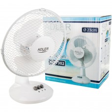 Вентилятор AdlerAD 7302 white настільний/ 45Вт/ D=23см/ автоповорот/ білий (AD7302)